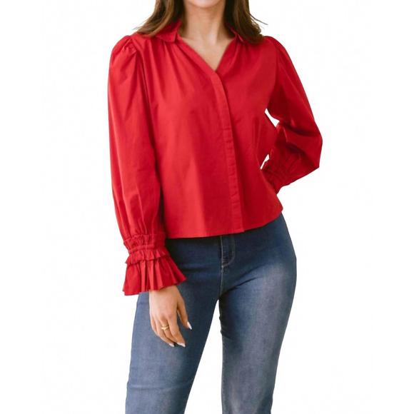 NEW LAROQUE annie top in lipstick